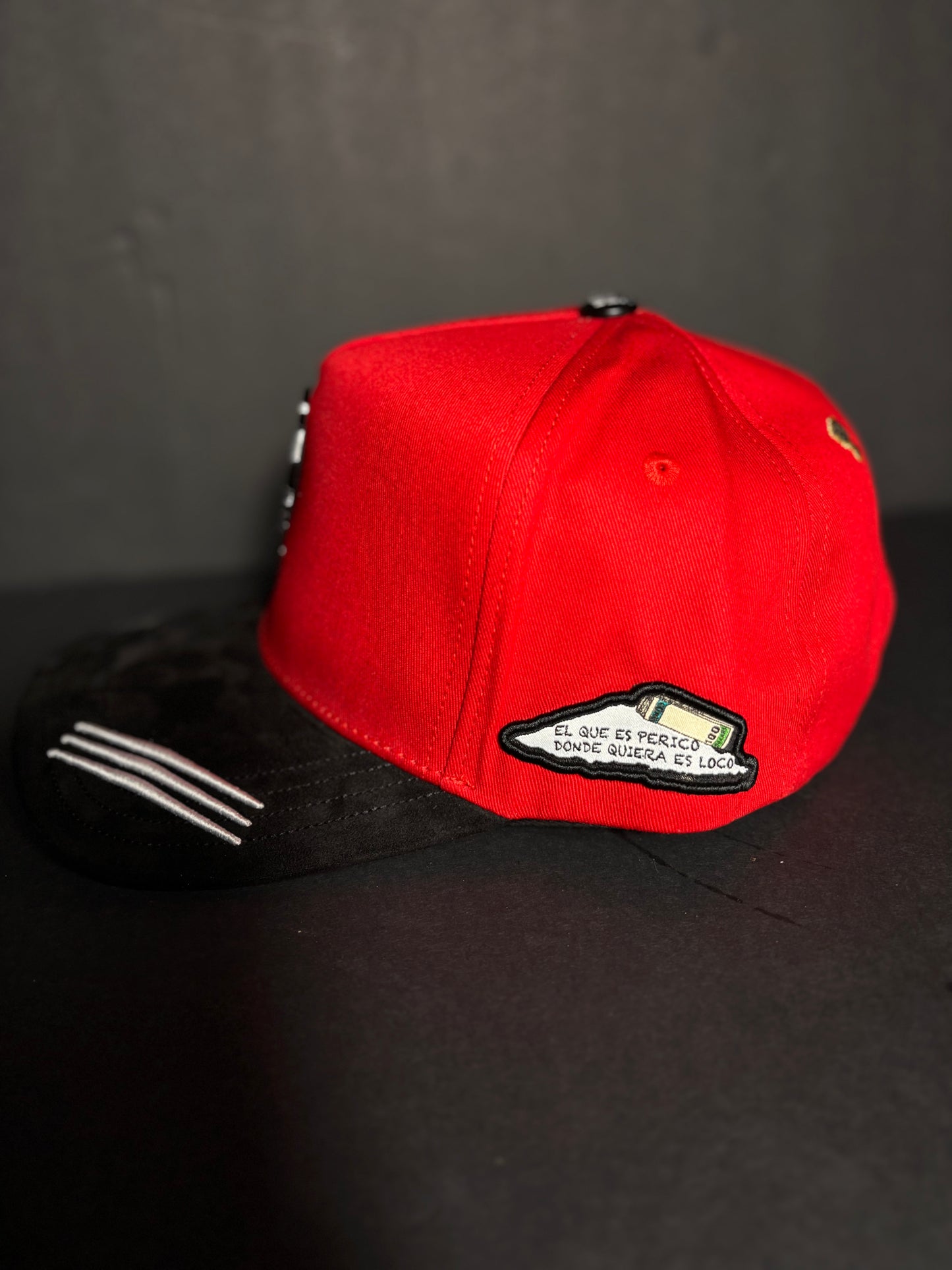 Red Parrot cap “secret pocket”