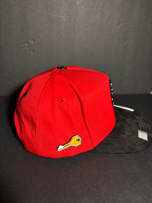 Red Parrot cap “secret pocket”