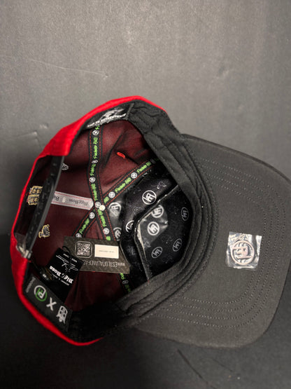 Red Parrot cap “secret pocket”